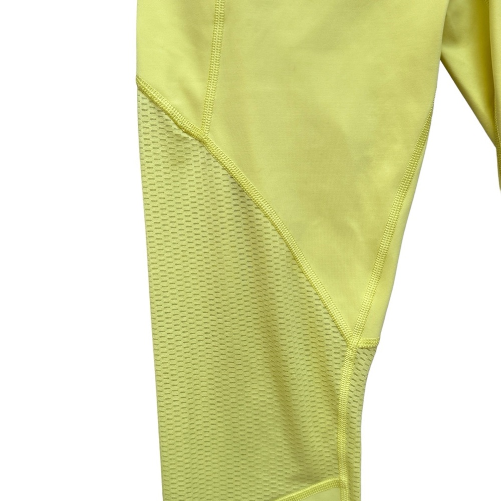 Athleta Contender Mesh Capri Yellow Small - Picture 7 of 11